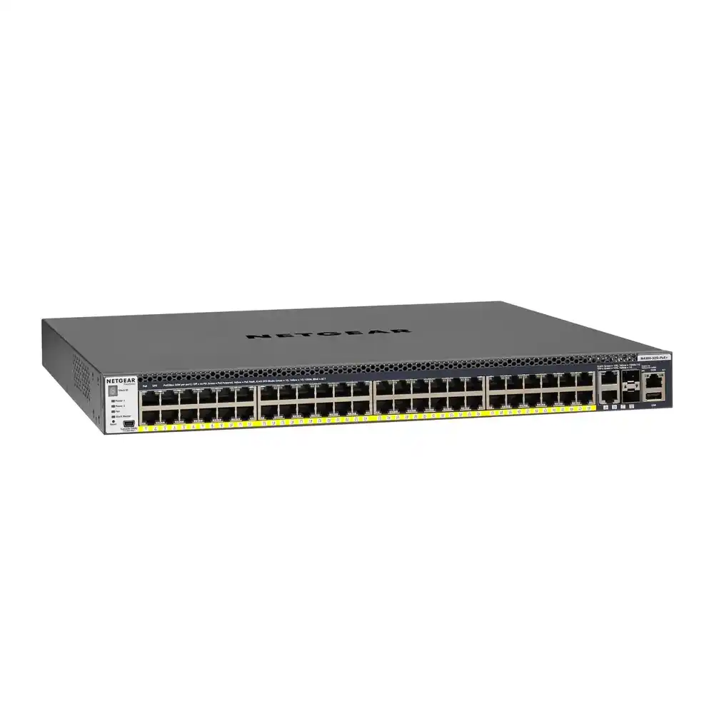 (image for) NETGEAR M4300-52G-PoE+ 52 Port 1U 10GbE Managed Switch 1000W PSU